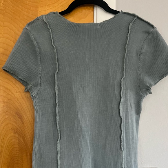 Gilded Intent Gray Ribbed Top - Picture 4 of 4